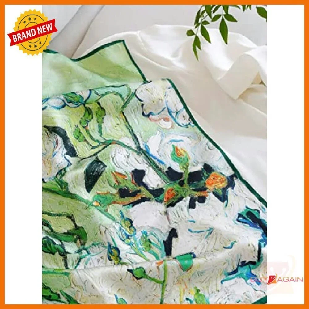 27x27 Mulberry Silk Square Scarf - Lightweight & Versatile Accessory